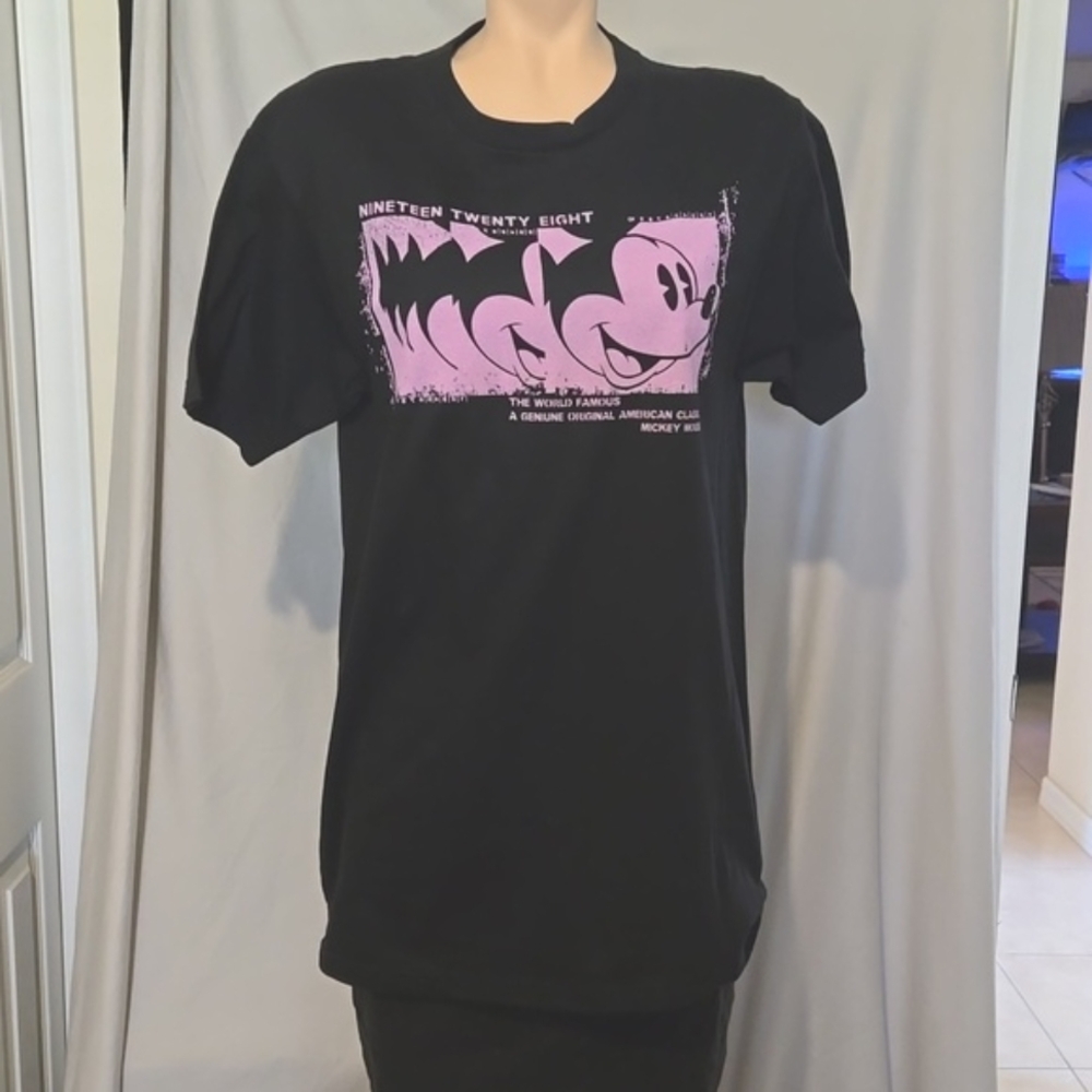 Disney Mickey Mouse purple and black tee, NEW